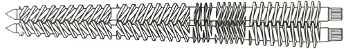 conical twin screw
